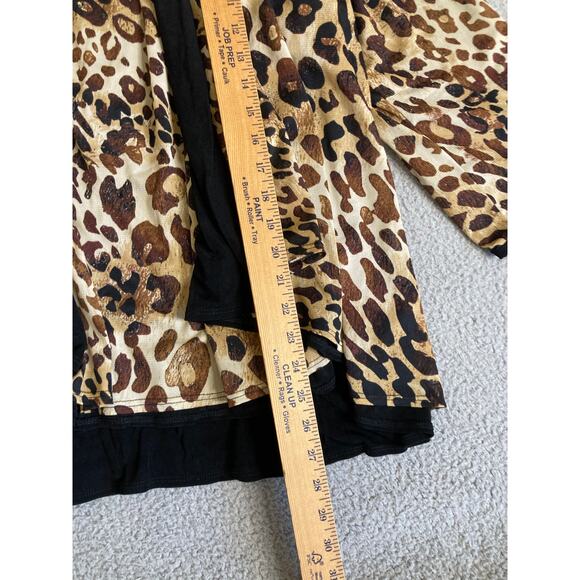 Vintage Slinky Brand Tank Top Jacket Set 1X Matching Animal Leopard Stretch USA - Picture 16 of 16